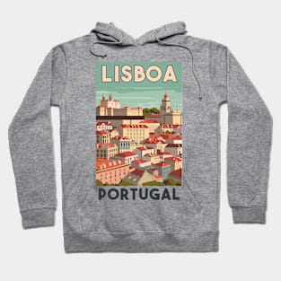 A Vintage Travel Art of Lisbon - Portugal Hoodie